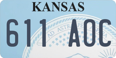 KS license plate 611AOC