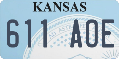 KS license plate 611AOE