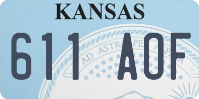 KS license plate 611AOF