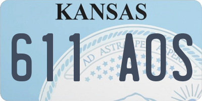 KS license plate 611AOS