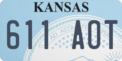 KS license plate 611AOT
