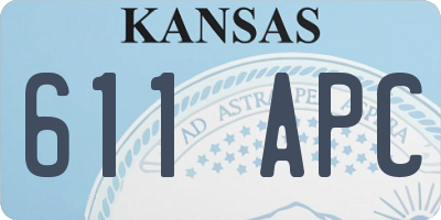 KS license plate 611APC