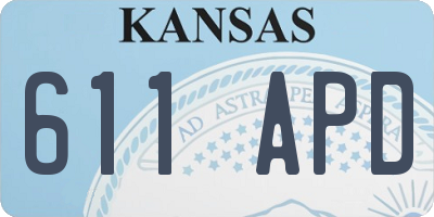 KS license plate 611APD