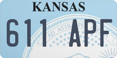 KS license plate 611APF