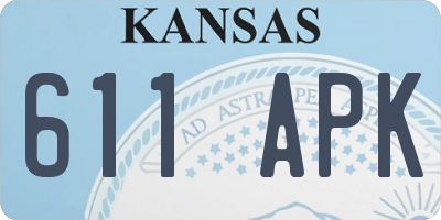 KS license plate 611APK