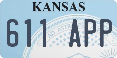 KS license plate 611APP