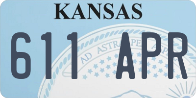 KS license plate 611APR
