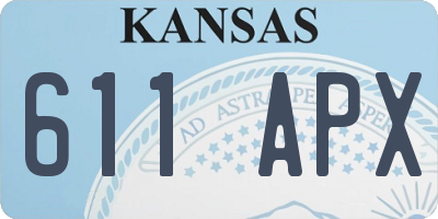 KS license plate 611APX