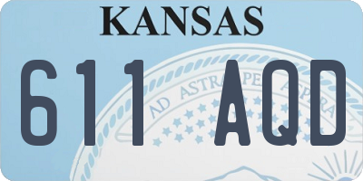 KS license plate 611AQD