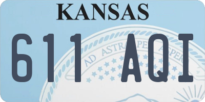 KS license plate 611AQI
