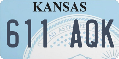 KS license plate 611AQK