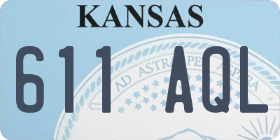 KS license plate 611AQL
