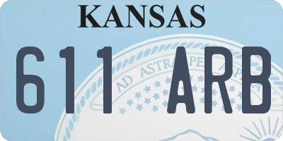 KS license plate 611ARB