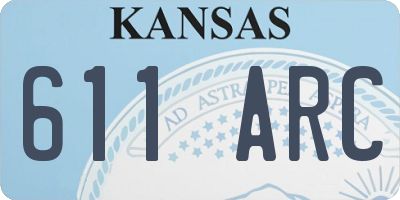 KS license plate 611ARC
