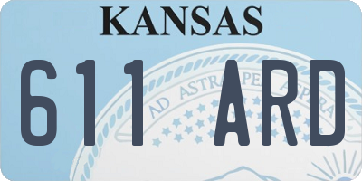 KS license plate 611ARD