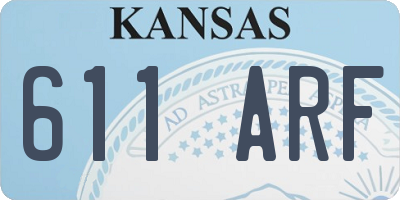 KS license plate 611ARF