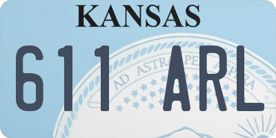 KS license plate 611ARL