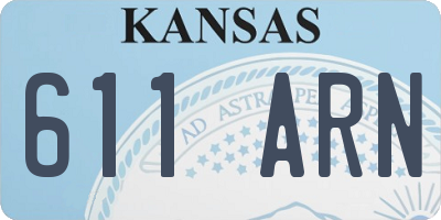 KS license plate 611ARN