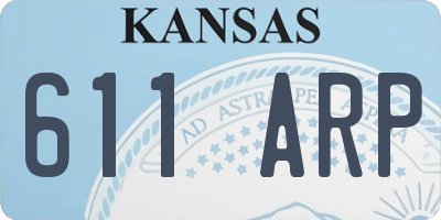 KS license plate 611ARP