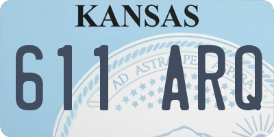 KS license plate 611ARQ