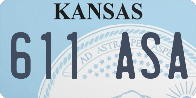 KS license plate 611ASA