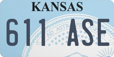 KS license plate 611ASE