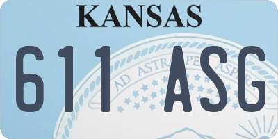 KS license plate 611ASG