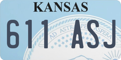 KS license plate 611ASJ
