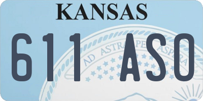 KS license plate 611ASO