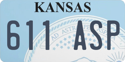 KS license plate 611ASP