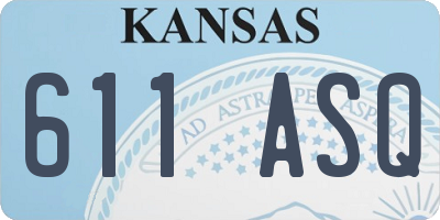 KS license plate 611ASQ
