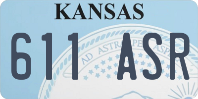 KS license plate 611ASR