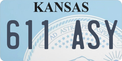 KS license plate 611ASY