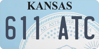KS license plate 611ATC