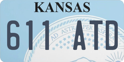 KS license plate 611ATD