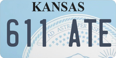 KS license plate 611ATE