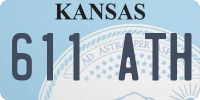 KS license plate 611ATH
