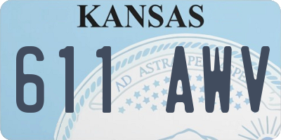 KS license plate 611AWV