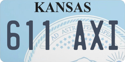 KS license plate 611AXI