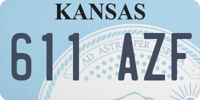 KS license plate 611AZF