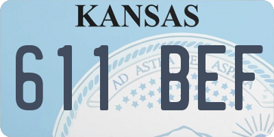 KS license plate 611BEF