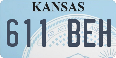 KS license plate 611BEH