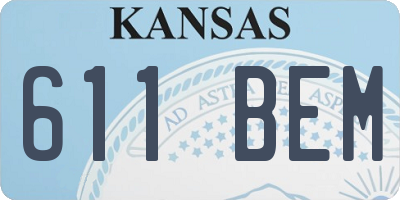 KS license plate 611BEM