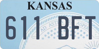 KS license plate 611BFT