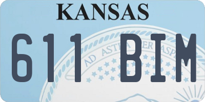 KS license plate 611BIM