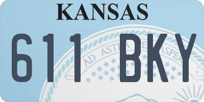 KS license plate 611BKY