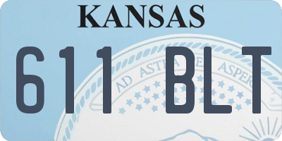 KS license plate 611BLT