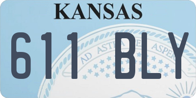 KS license plate 611BLY