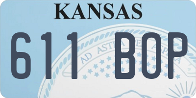 KS license plate 611BOP