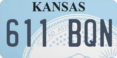 KS license plate 611BQN